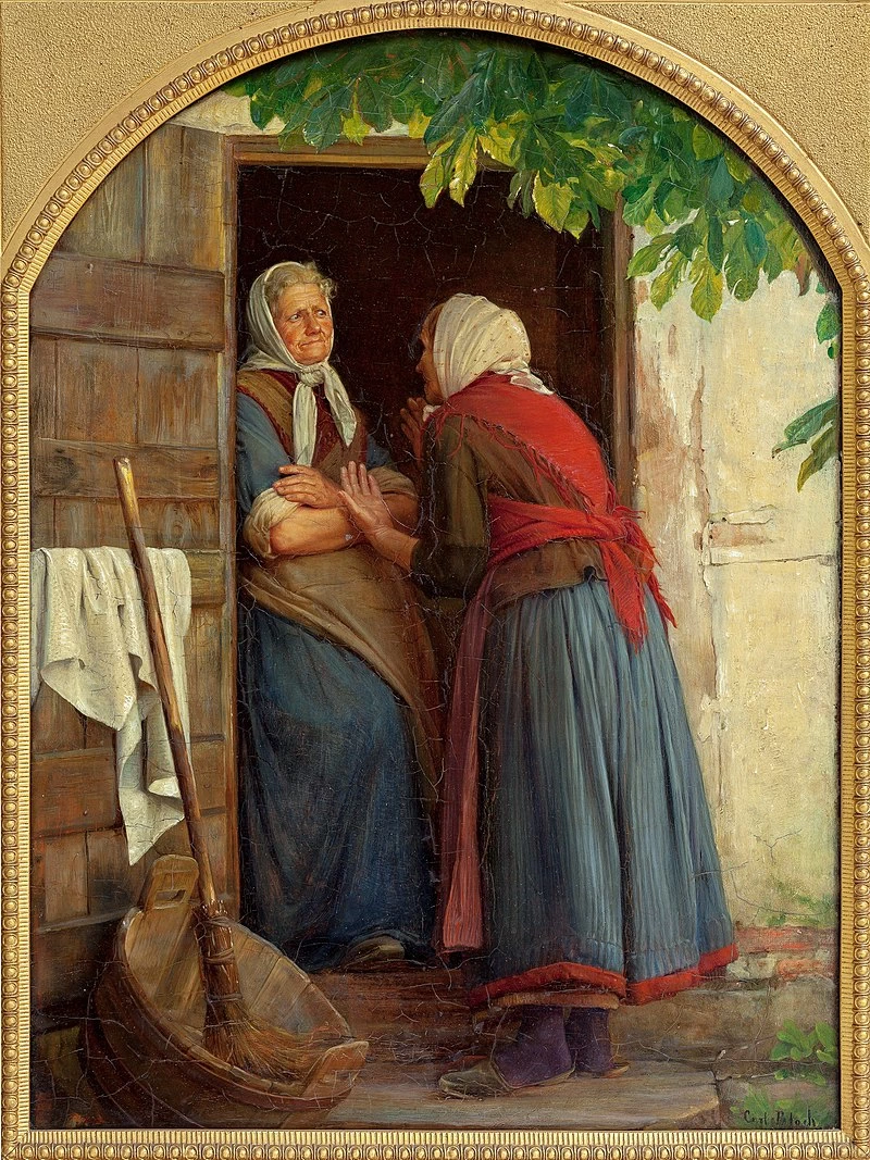 Due mogli che parlano insieme, 1874 - Nivaagaards Malerisamling